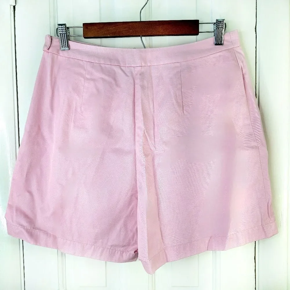 Ann Taylor Pink 100% Cotton High Waisted Shorts Sz 10 - Picture 2 of 9